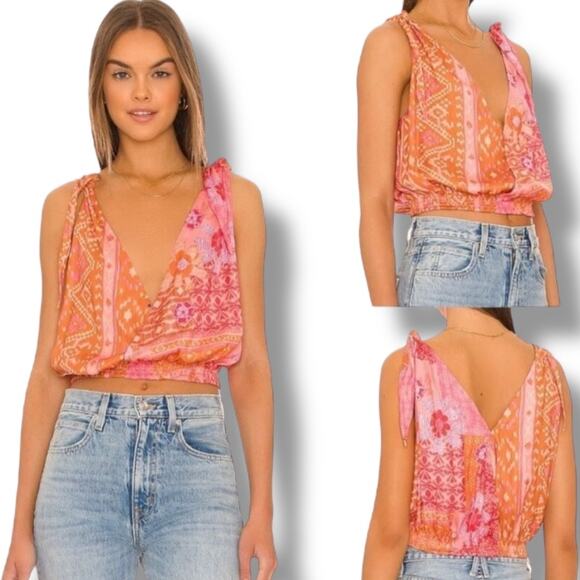 Free People Tops - Free People Tied To You Tank Top in Lemonade color combo NEW